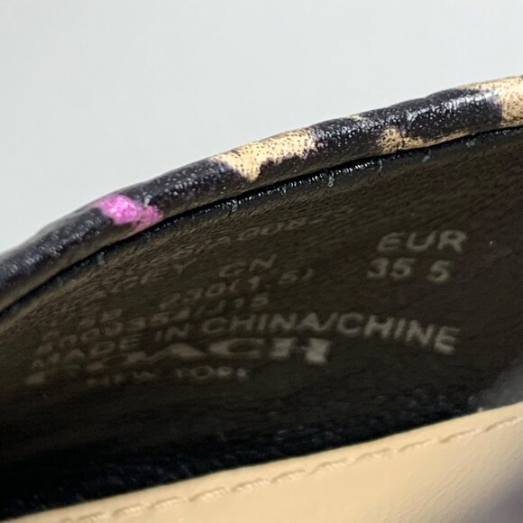 COACH Lacey Pumps Snake Skin Purple Black 2.5 Heel Leather Women's SZ 5.5B EUC - Picture 9 of 10